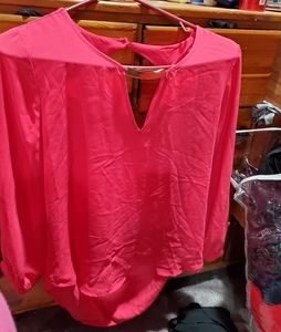 Hot Pink Silky Dress Shirt